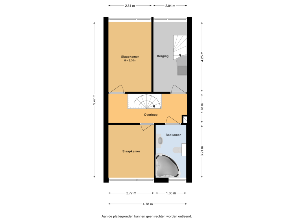 Bekijk plattegrond van 1e Verdieping van Smallandstraat 21