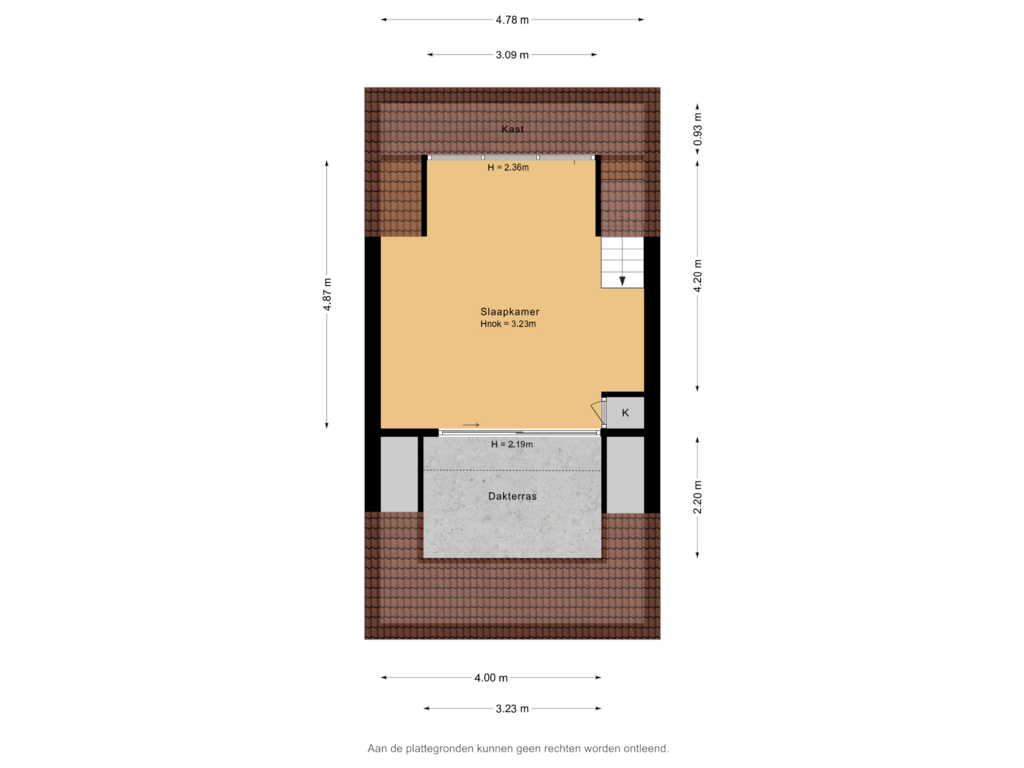 Bekijk plattegrond van 2e Verdieping van Smallandstraat 21