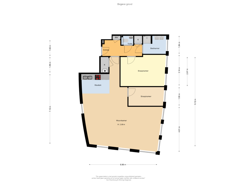 Bekijk plattegrond van Begane grond van Appartement (Bouwnr. 1)