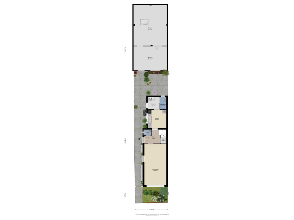 View floorplan of Begane grond_tuin of Van Reenenweg 115