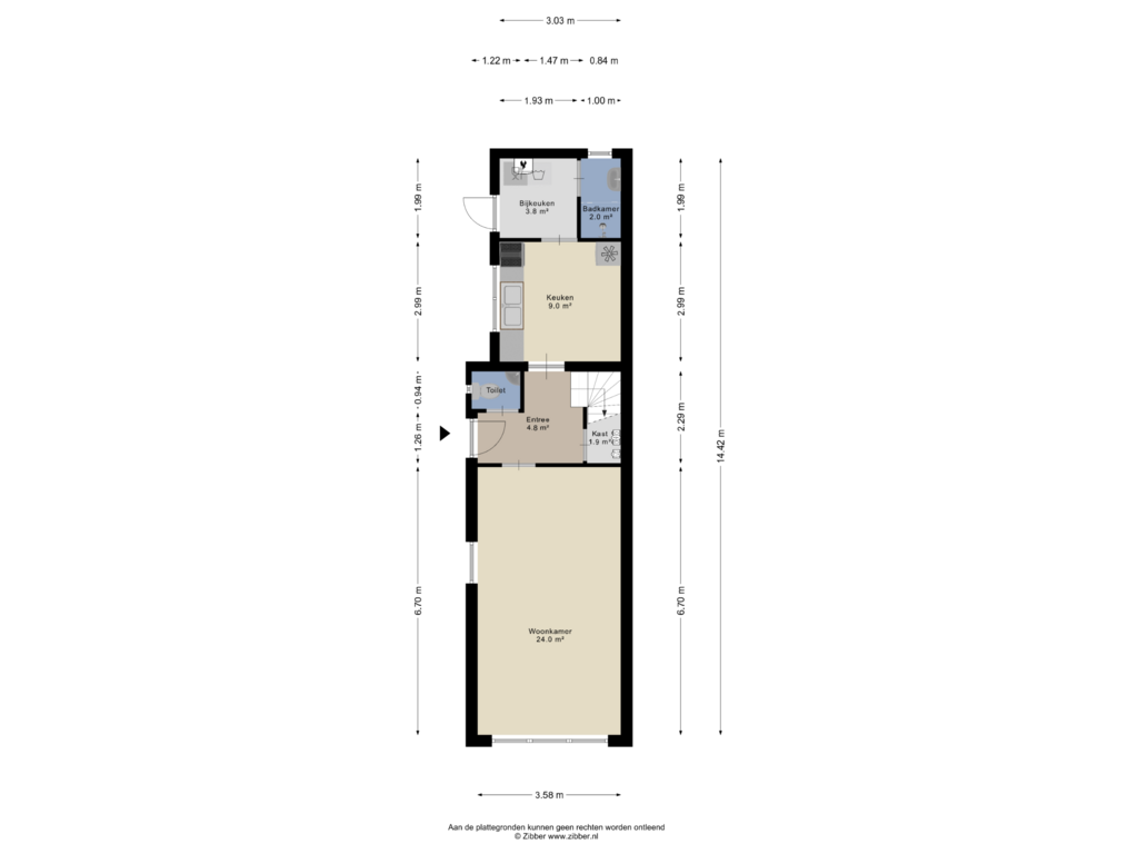 View floorplan of Begane grond of Van Reenenweg 115