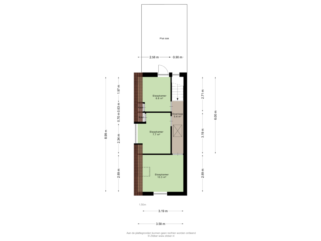 View floorplan of Eerste Verdieping of Van Reenenweg 115