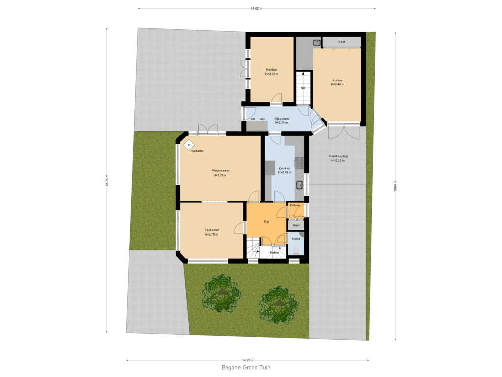 Bekijk plattegrond van Begane Grond Tuin van Beukenlaan 17