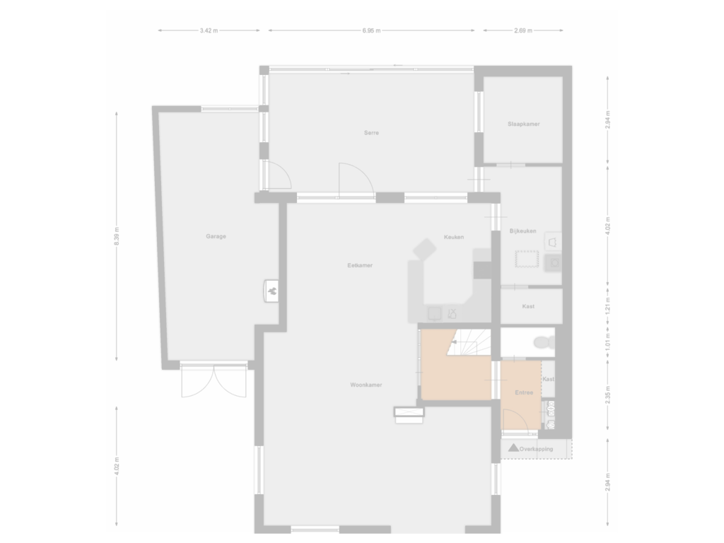 Bekijk plattegrond van Begane grond van Noordeinde 205