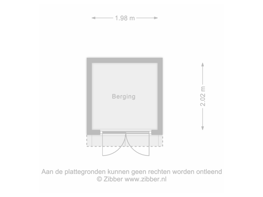 Bekijk plattegrond van Berging van Noordeinde 205