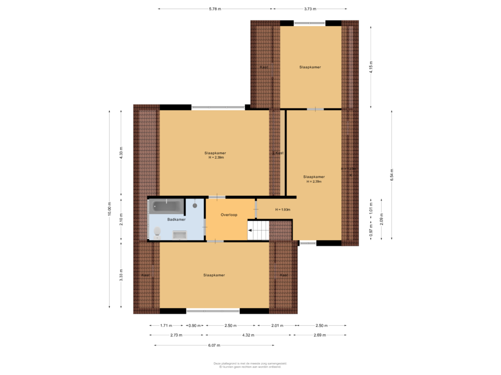 View floorplan of Eerste verdieping of Willemijn Posthumusstraat 5