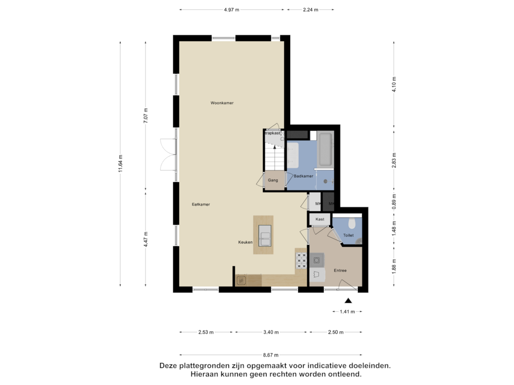 View floorplan of Begane Grond of Weeninkweg 4