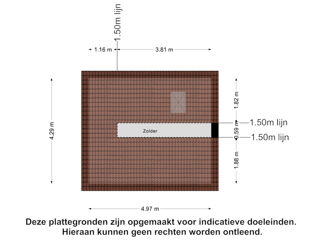 View floorplan of Zolder of Weeninkweg 4