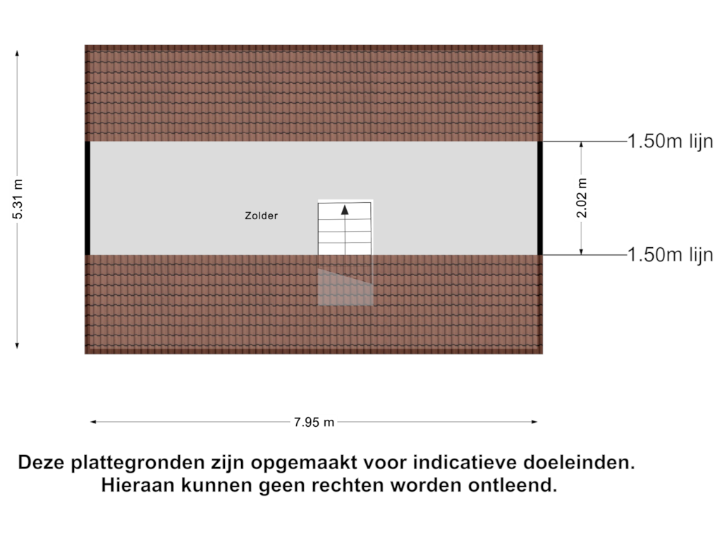 View floorplan of Zolder of Weeninkweg 4