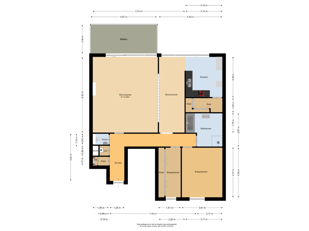 Bekijk plattegrond van Eerste verdieping van Marie van Eijsden-Vinkstraat 35