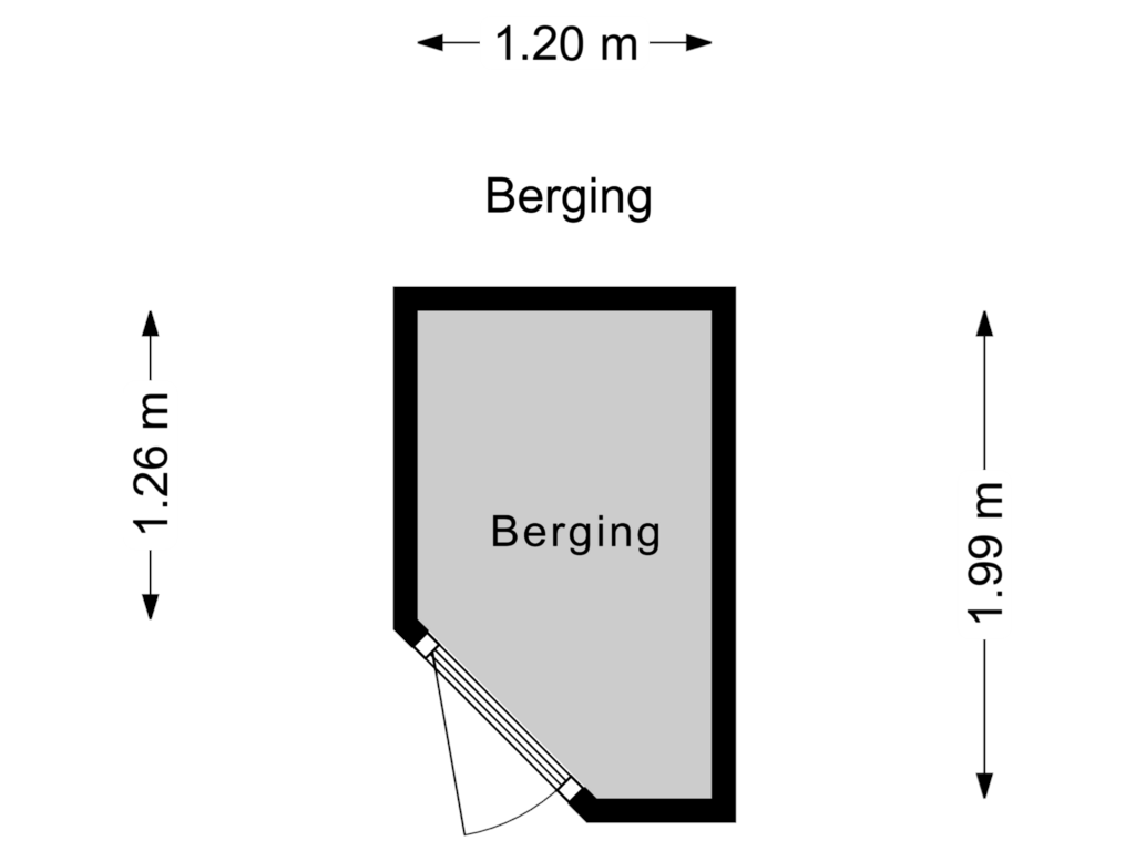 View floorplan of Berging of Laan van Meerdervoort 94-11