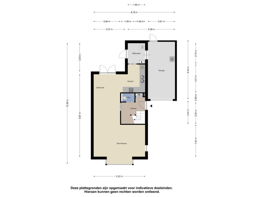 Bekijk plattegrond van Begane Grond van Refterstraat 32