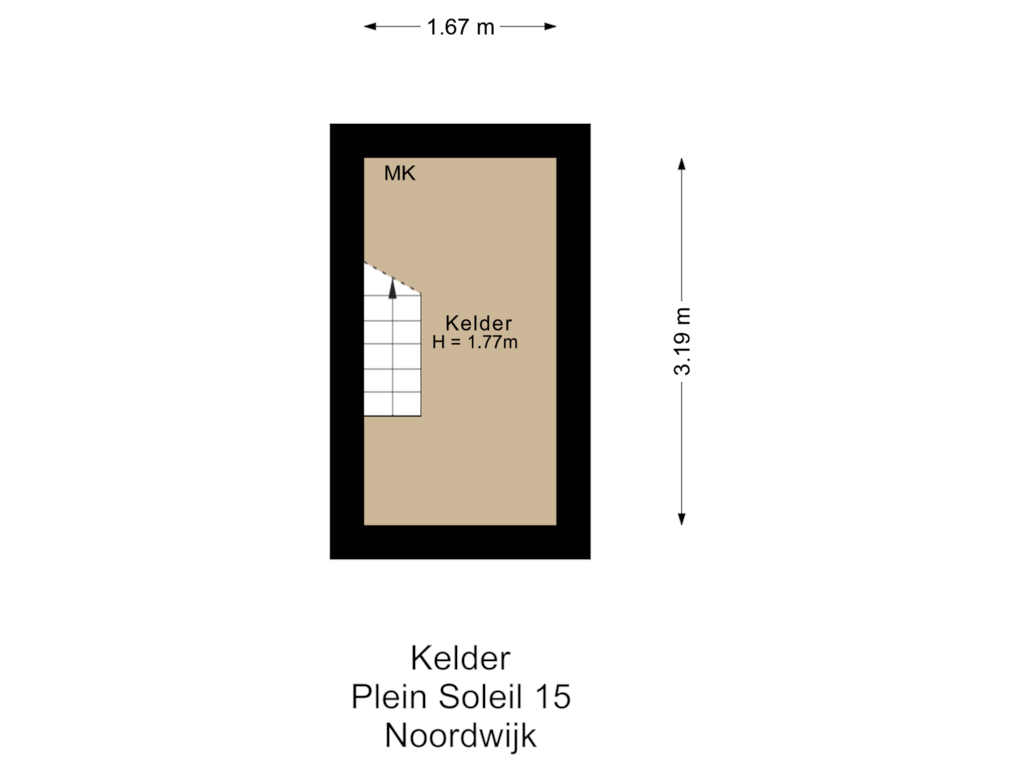 Bekijk plattegrond van Kelder van Plein Soleil 15