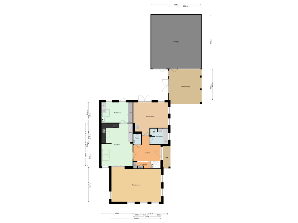 Bekijk plattegrond van Begane grond van Dorpsstraat 15