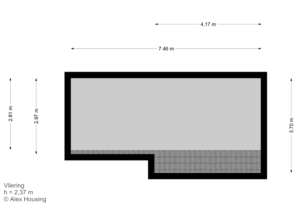 View floorplan of Vliering of Groen van Prinstererlaan 1-C