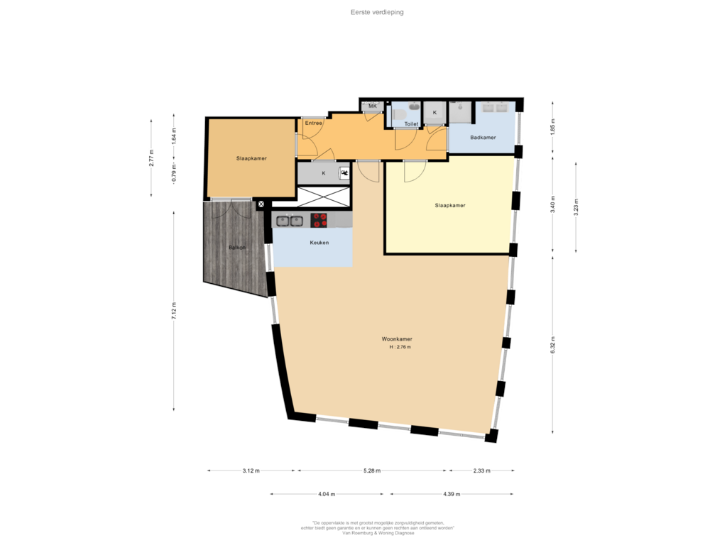 Bekijk plattegrond van Eerste verdieping van Appartement (Bouwnr. 3)