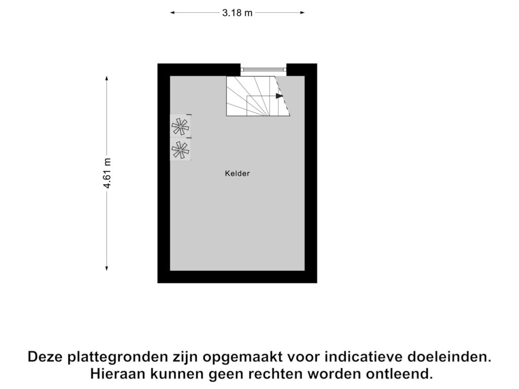 View floorplan of Kelder of Oude Provincialeweg 93