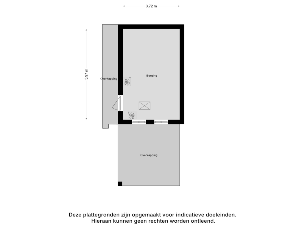 View floorplan of Berging of Oude Provincialeweg 93