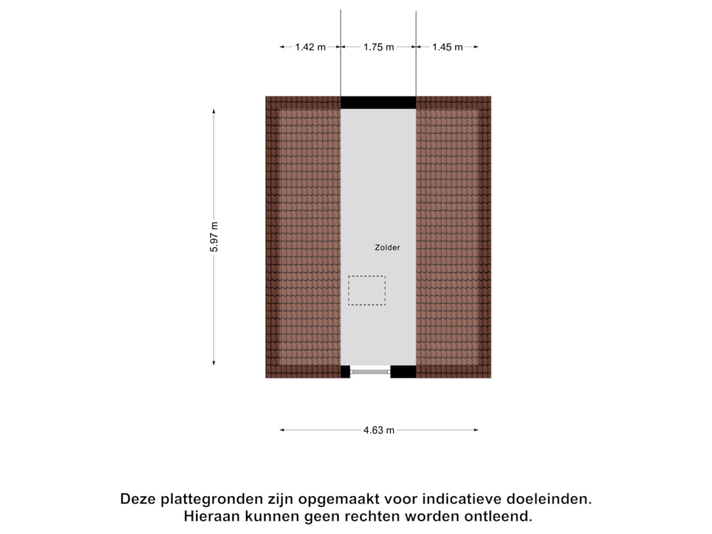 View floorplan of Berg Zolder of Oude Provincialeweg 93