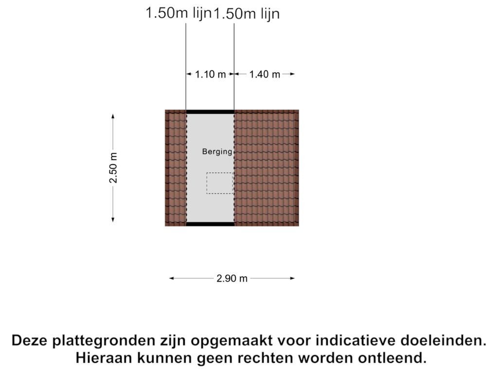 View floorplan of Berg zolder of Oude Provincialeweg 93