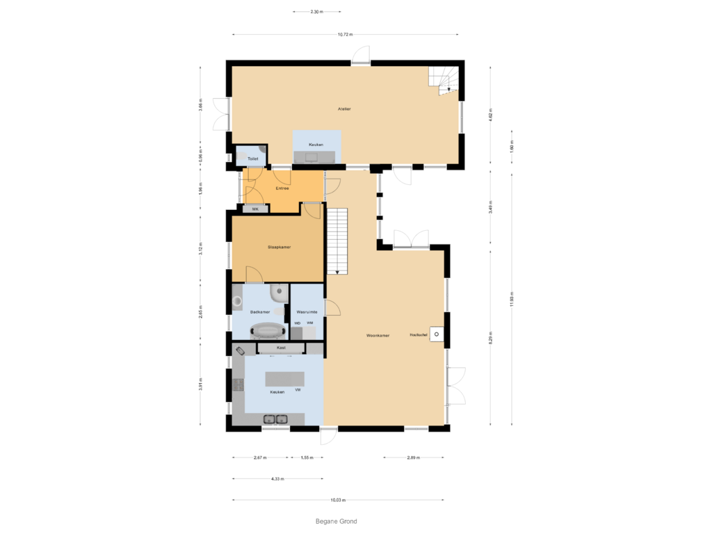 Bekijk plattegrond van Begane Grond van Reimslaan 206