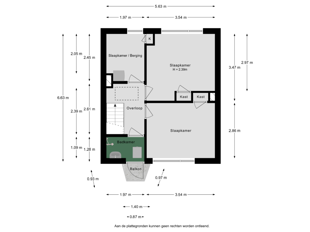 Bekijk plattegrond van 1e verdieping van Irenestraat 13