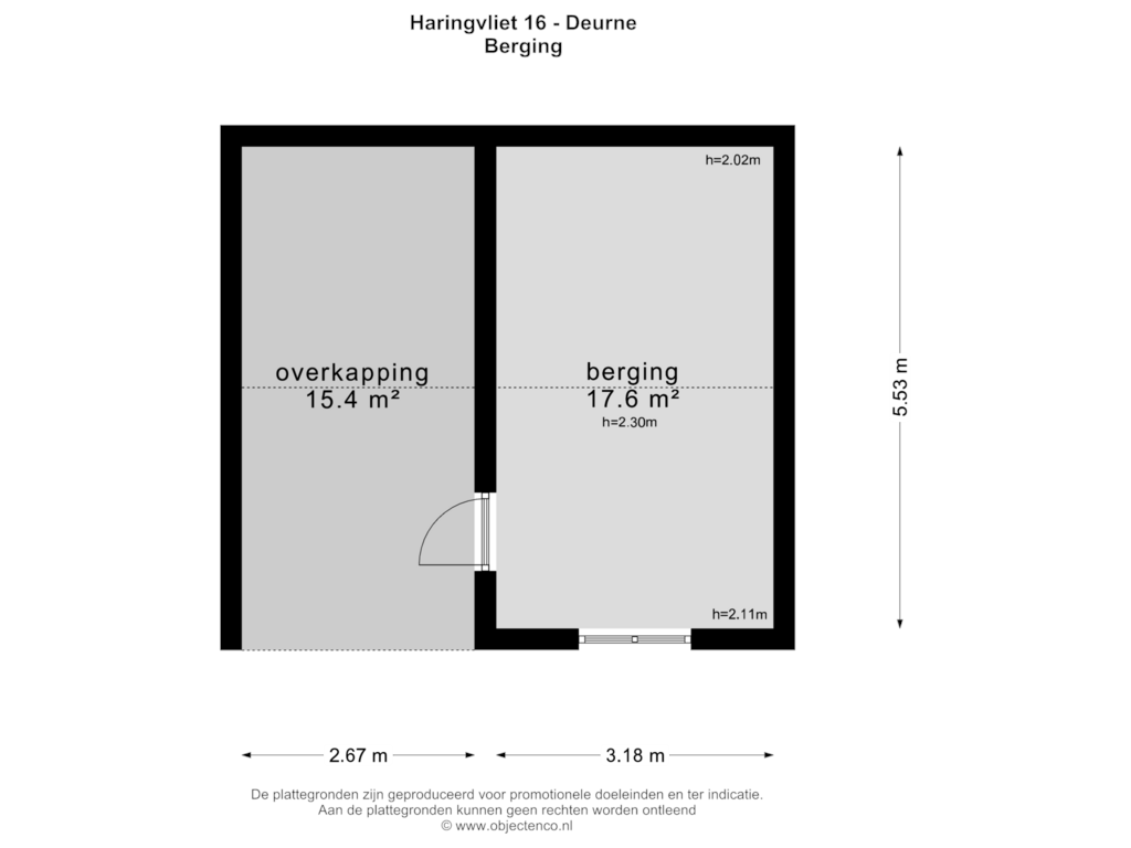 Bekijk plattegrond van BERGING van Haringvliet 16