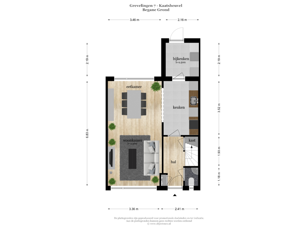 Bekijk plattegrond van BEGANE GROND van Grevelingen 7