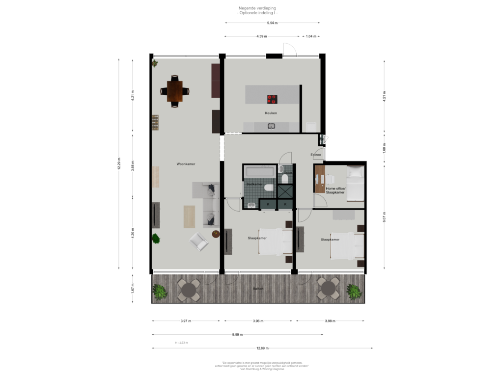 Bekijk plattegrond van 9e Verdieping 1 alternative van Weerdestein 39