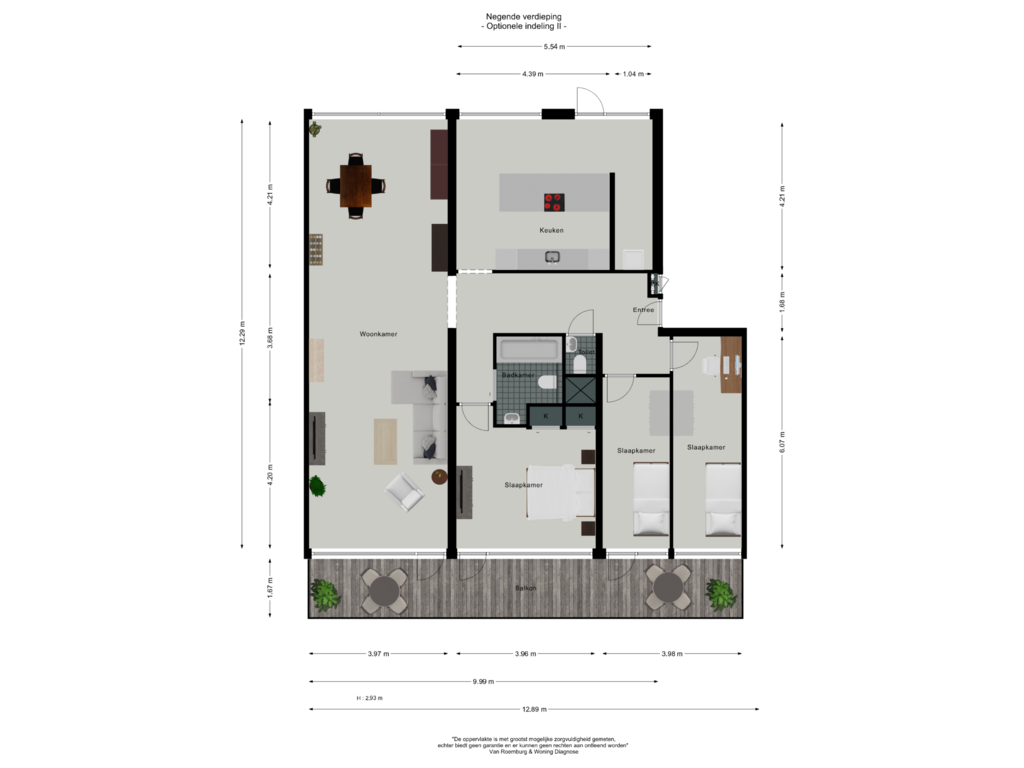 Bekijk plattegrond van 9e Verdieping 2 alternative van Weerdestein 39