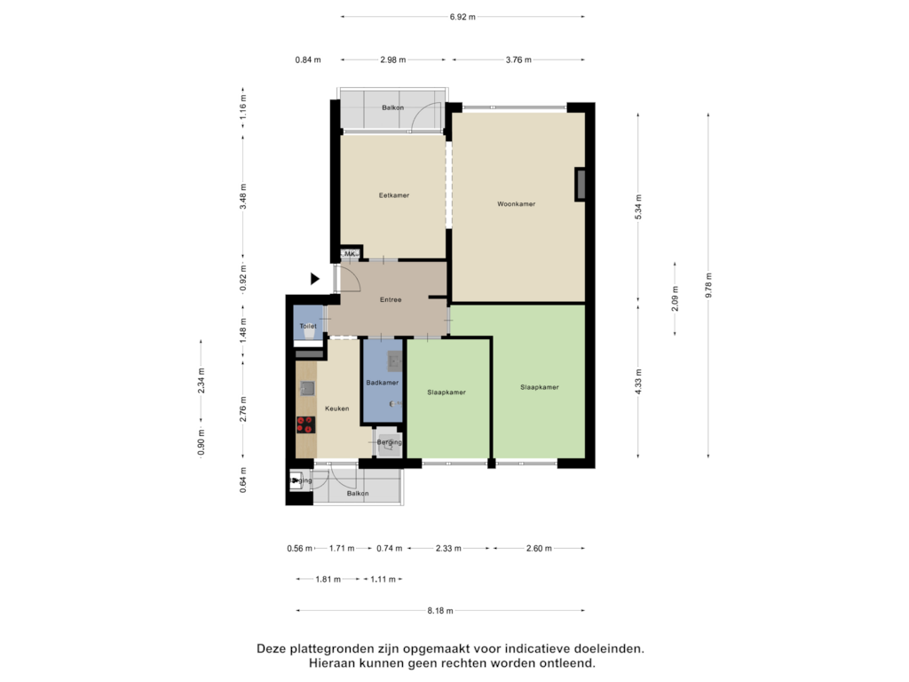 Bekijk plattegrond van Appartement van Gijzelaarslaan 28