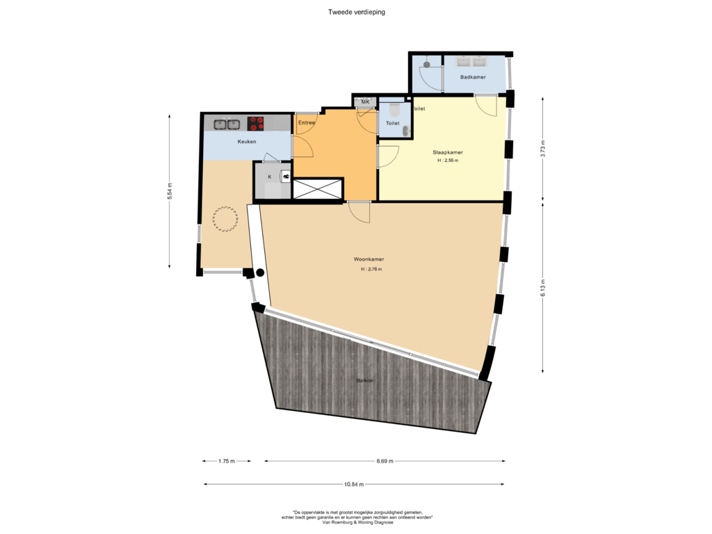 Bekijk plattegrond van Tweede verdieping van Appartement (Bouwnr. 5)