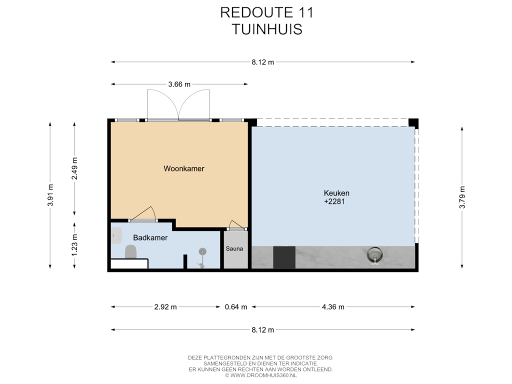 Bekijk plattegrond van Tuinhuis van Redoute 11