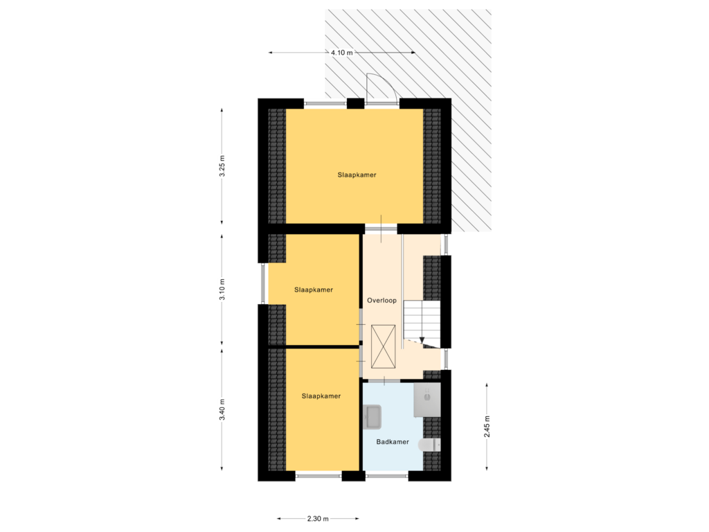 Bekijk plattegrond van 1e Verdieping van Zuivelstraat 18