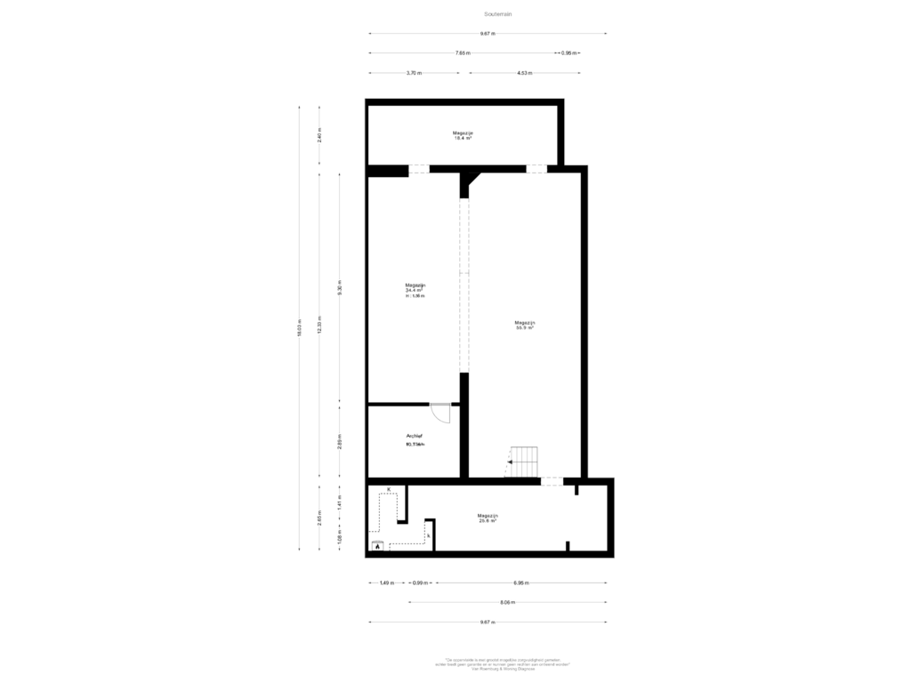 Bekijk plattegrond van Souterrain van Nieuwemeerdijk 15