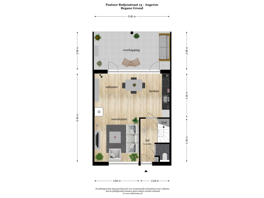 View floorplan of BEGANE GROND of Pastoor Rutjesstraat 13