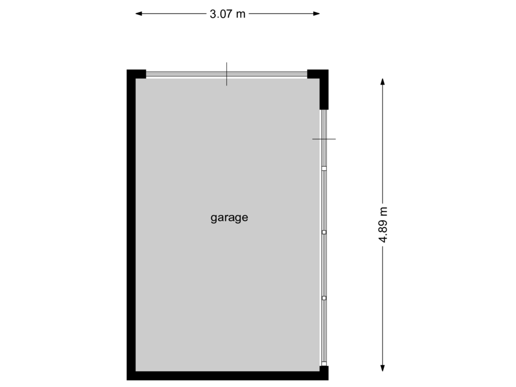 View floorplan of garage of Spoorstraat 25