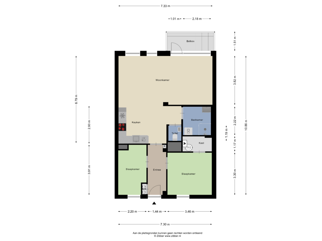 View floorplan of Appartement of Pierebaan 115