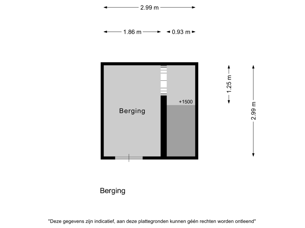 View floorplan of Berging of Wijkeroogstraat 58