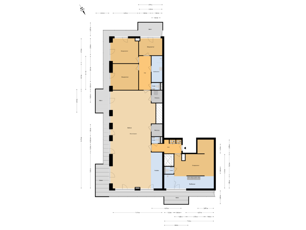 View floorplan of Plattegrond of Rosestraat 1415