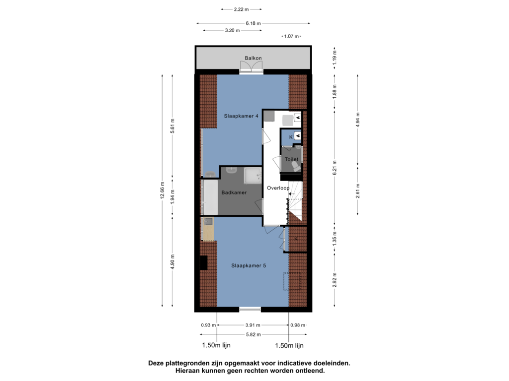 Bekijk plattegrond van 2e verdieping van Oudedijk 92-A