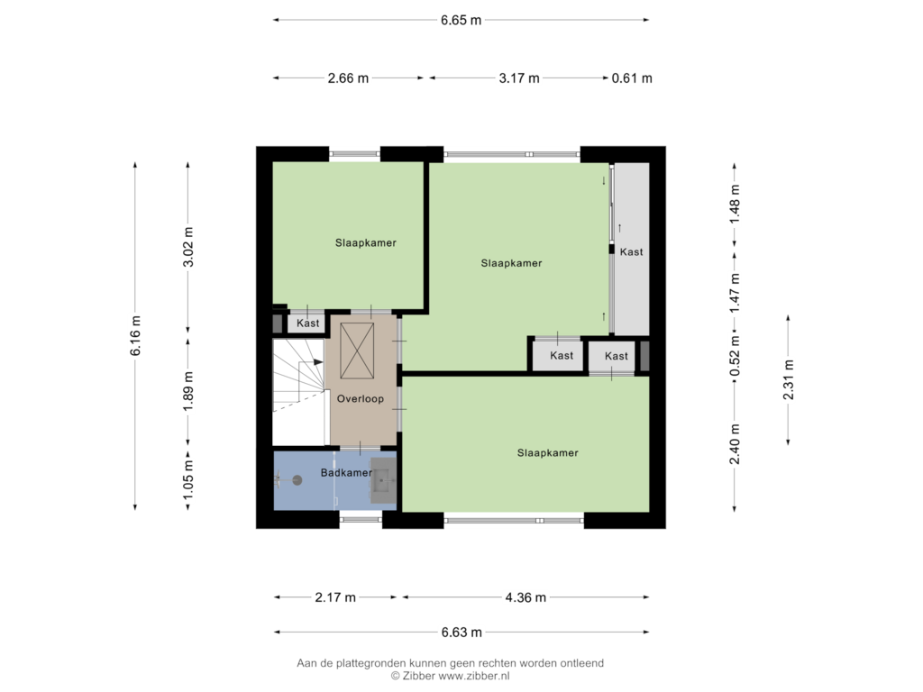 Bekijk plattegrond van Eerste Verdieping van Kloppenstraat 82