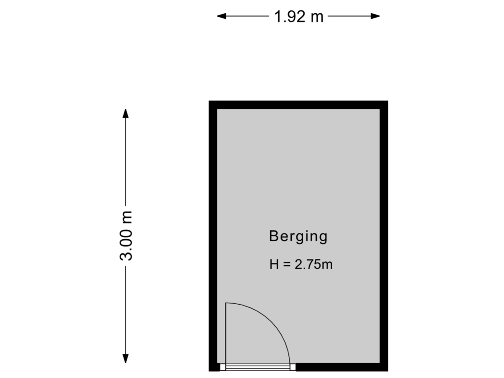 Bekijk plattegrond van Berging van Stoeplaan 11-F25