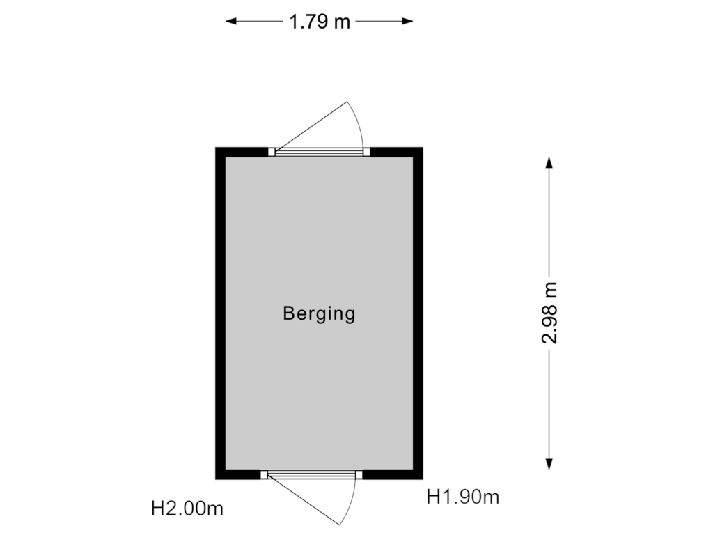 Bekijk plattegrond van Berging van Lorentzlaan 30