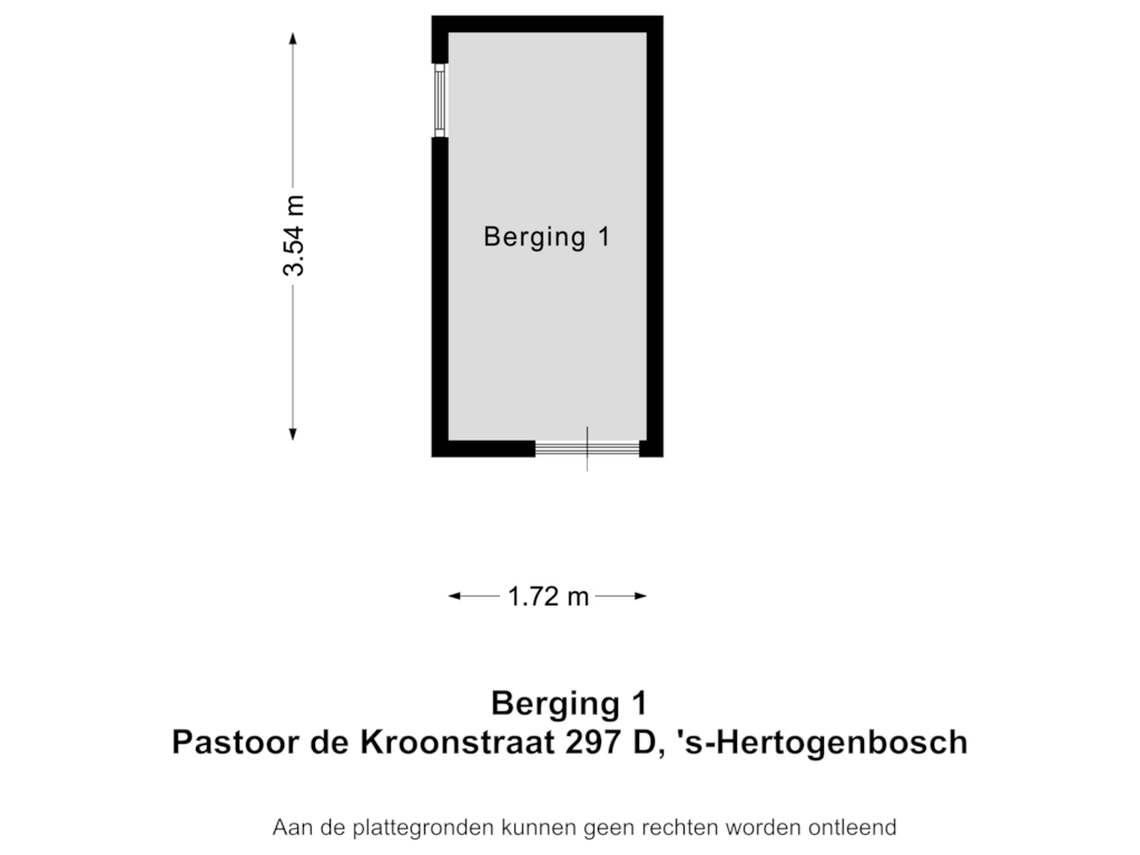 Bekijk plattegrond van Berging 1 van Pastoor de Kroonstraat 297-D