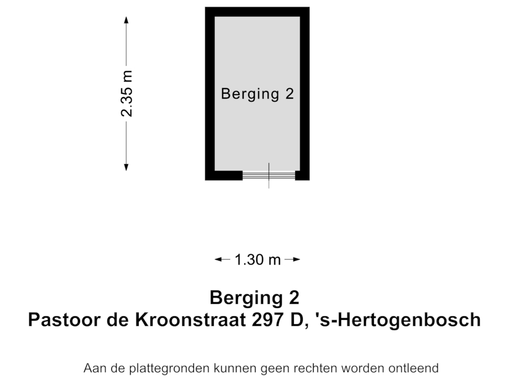 Bekijk plattegrond van Berging 2 van Pastoor de Kroonstraat 297-D