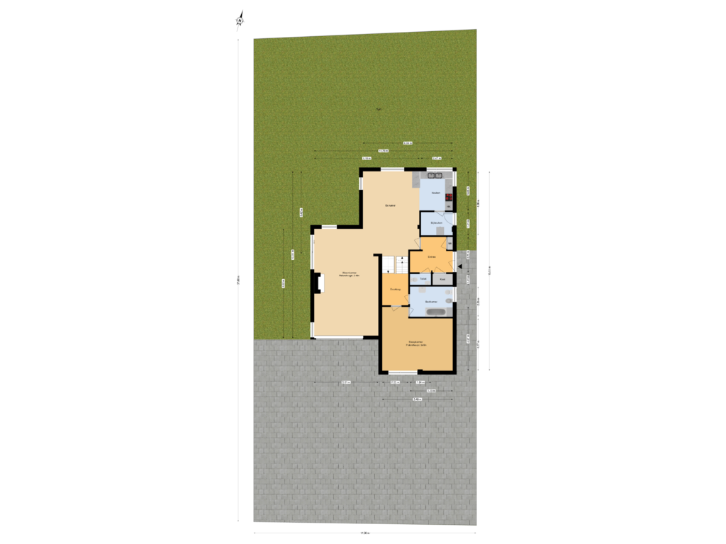 Bekijk plattegrond van Begane grond tuin van Iepstraat 5