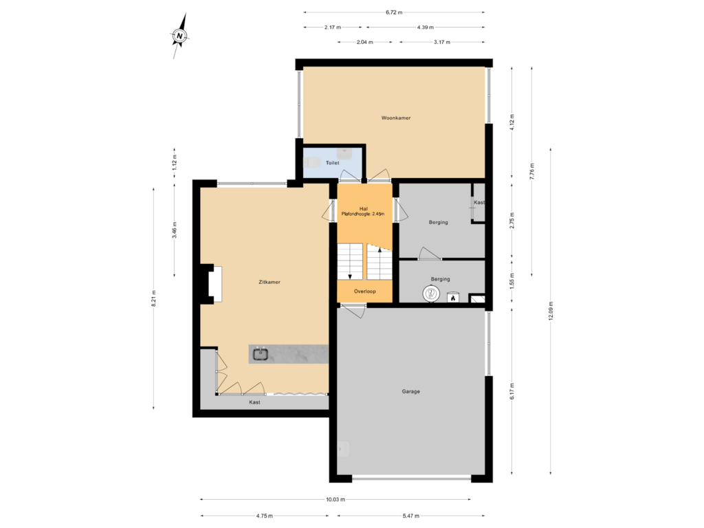 Bekijk plattegrond van Souterrain van Iepstraat 5