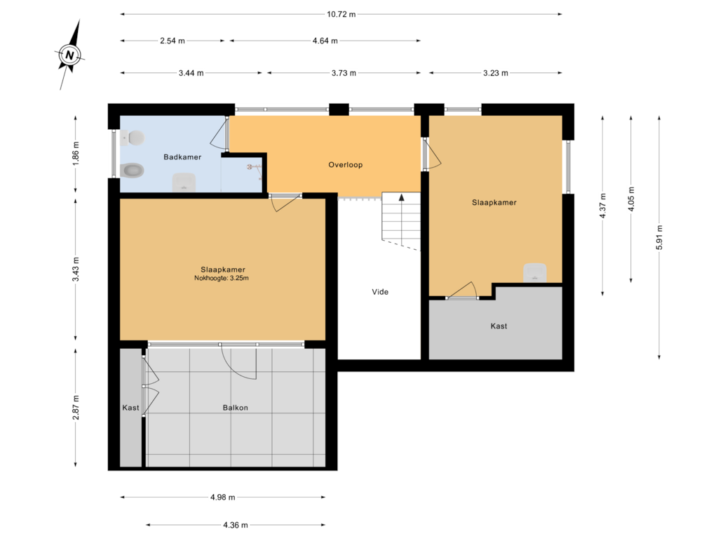 Bekijk plattegrond van 1e verdieping van Iepstraat 5