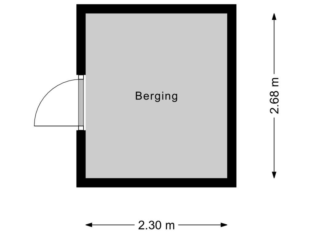 View floorplan of Berging of Piet Mondriaansingel 207